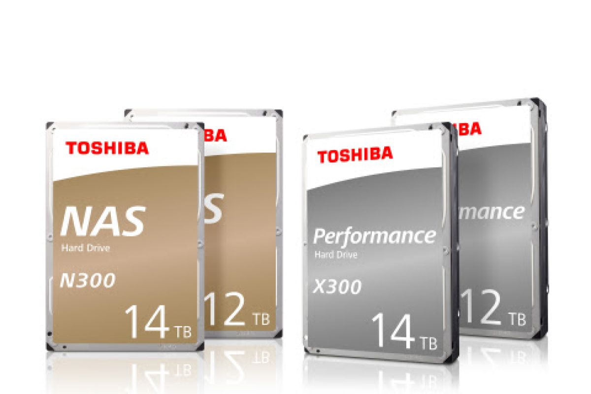 Toshiba adds new 12TB and 14TB helium-sealed models to both the N300 NAS and X300 Performance Hard Drive product line