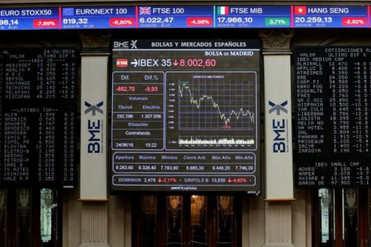 Bursa Efek Madrid menguat, Indeks IBEX-35 ditutup turun 0,10