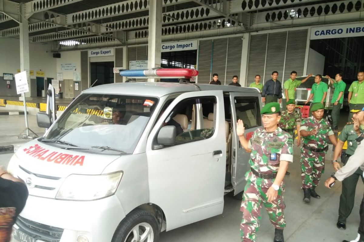 Jenazah korban KKB Papua tiba di Bandara Kualanamu