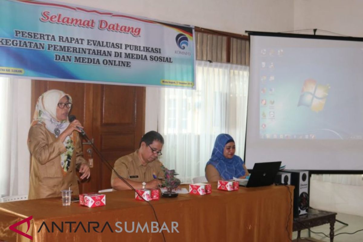 Diskominfo evaluasi publikasi kegiatan Pemkab Sijunjung di media