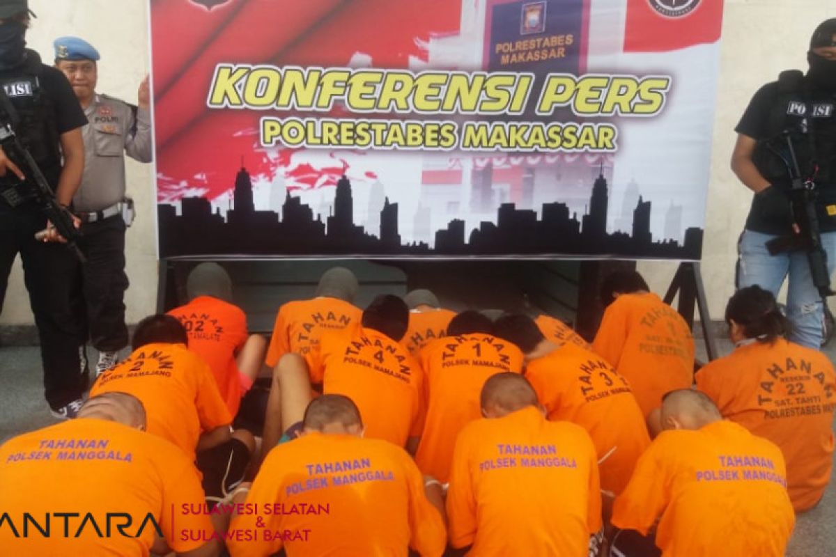 Polrestabes Makassar amankan 20 pelaku begal
