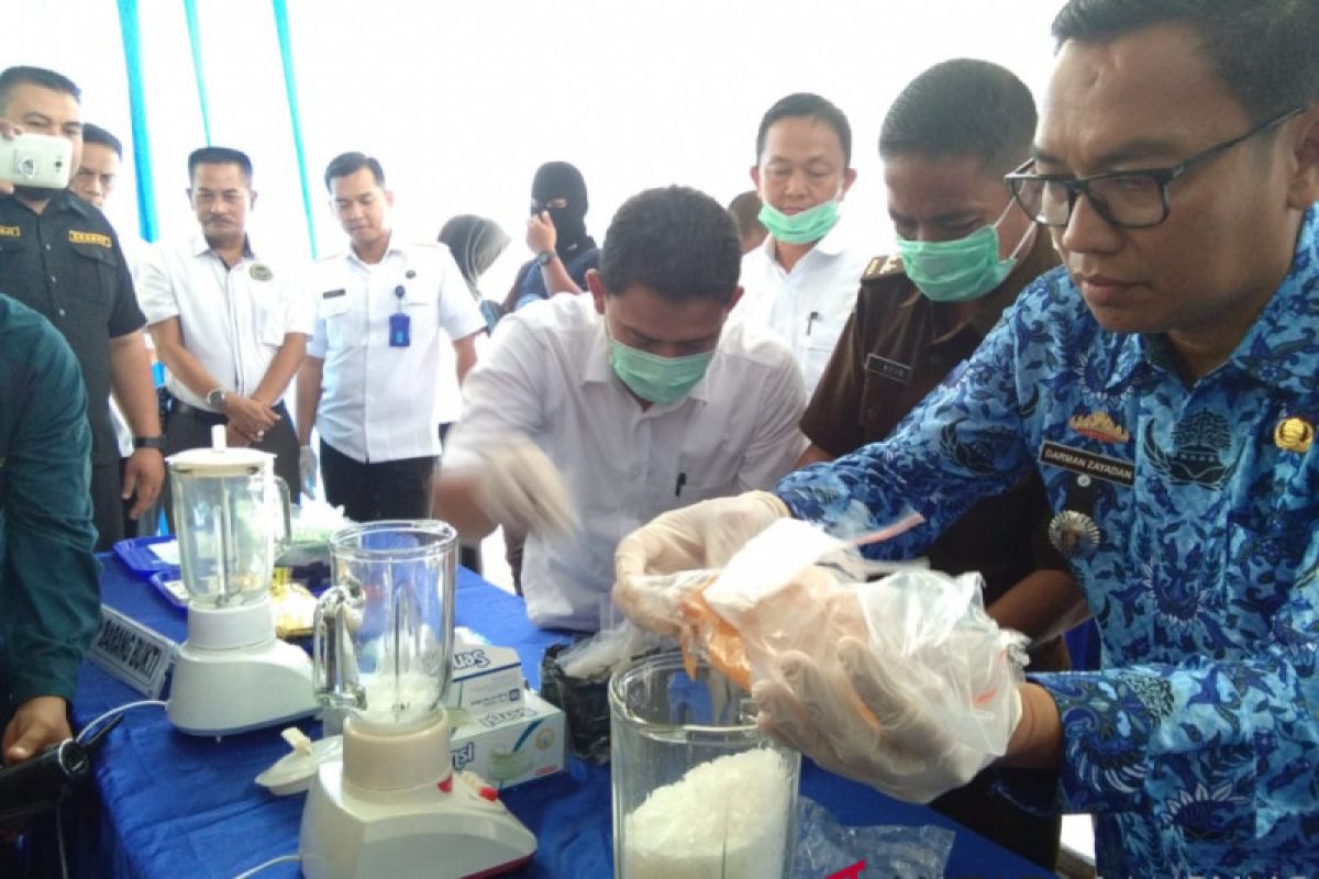 BNN Lampung Musnahkan 3,3 KG Sabu-Sabu