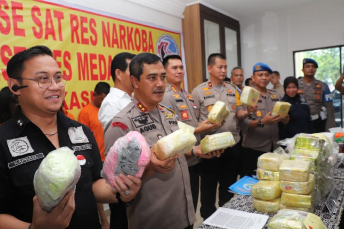 Polrestabes Medan gagalkan peredaran 48,5 kg sabu