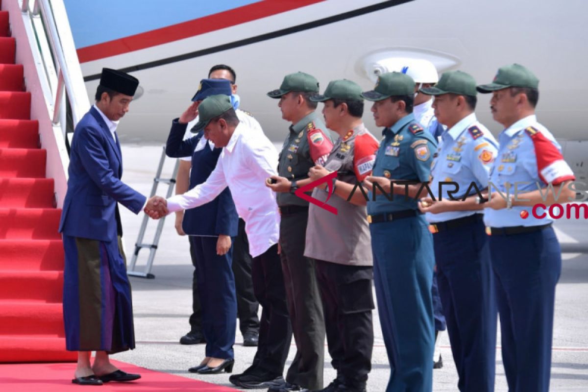 President arrives in N Sumatra on working visit