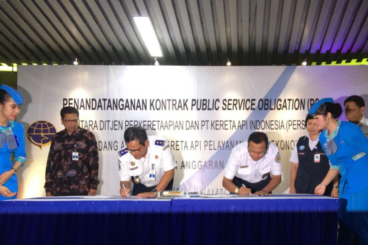 Kemenhub-KAI tandatangani kontrak PSO Rp2,4 triliun