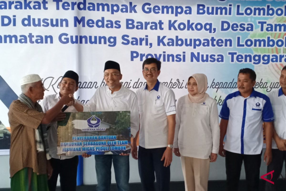 Hiswana Migas serahkan bantuan gedung antigempa di Lombok Barat