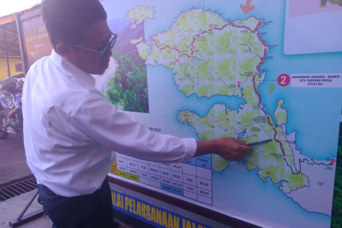 Pembangunan jalan trans Papua Barat 2019 fokus pengaspalan dan jembatan