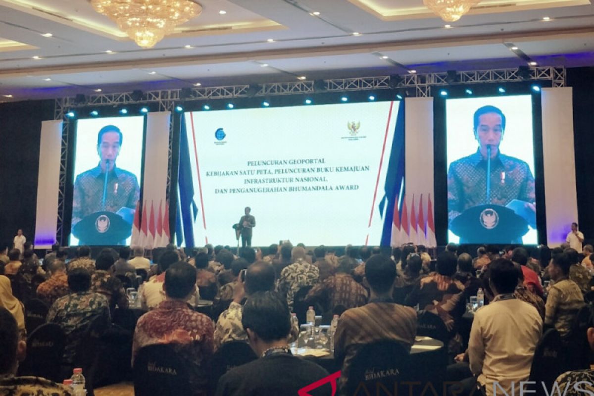Presiden Jokowi luncurkan Geoportal Kebijakan Satu Peta
