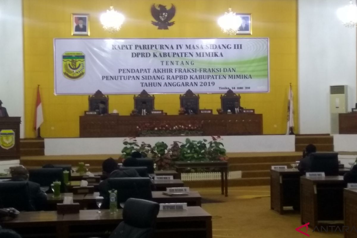 DPRD Mimika setujui APBD 2019 sebesar Rp3,1 triliun