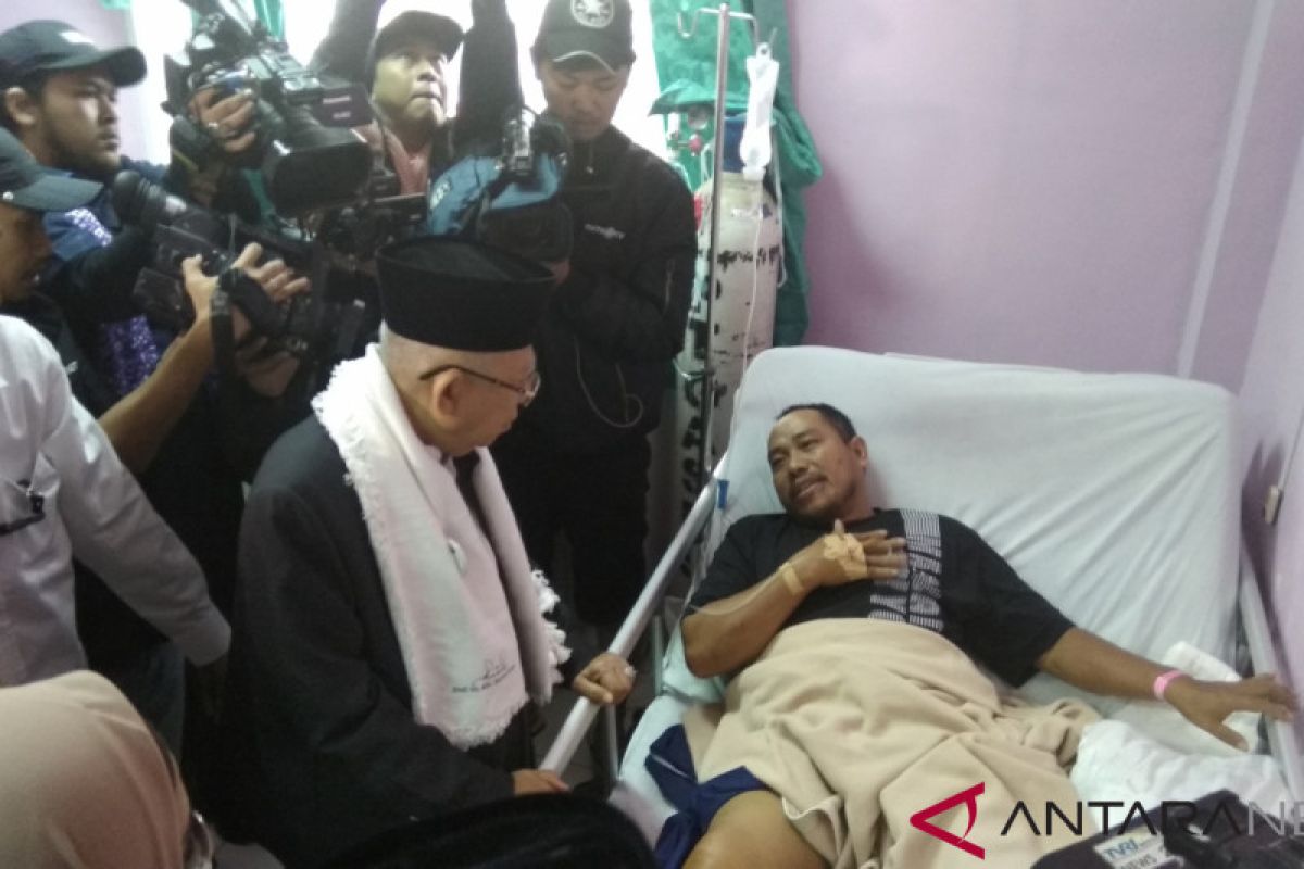 Ma'ruf Amin minta korban tsunami bersabar