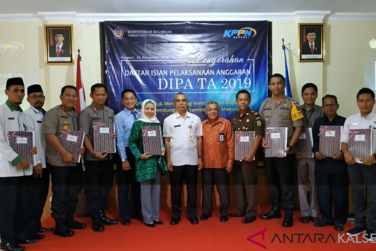 Tiga Kabupaten di Kalsel terima DIPA  Anggaran 2019