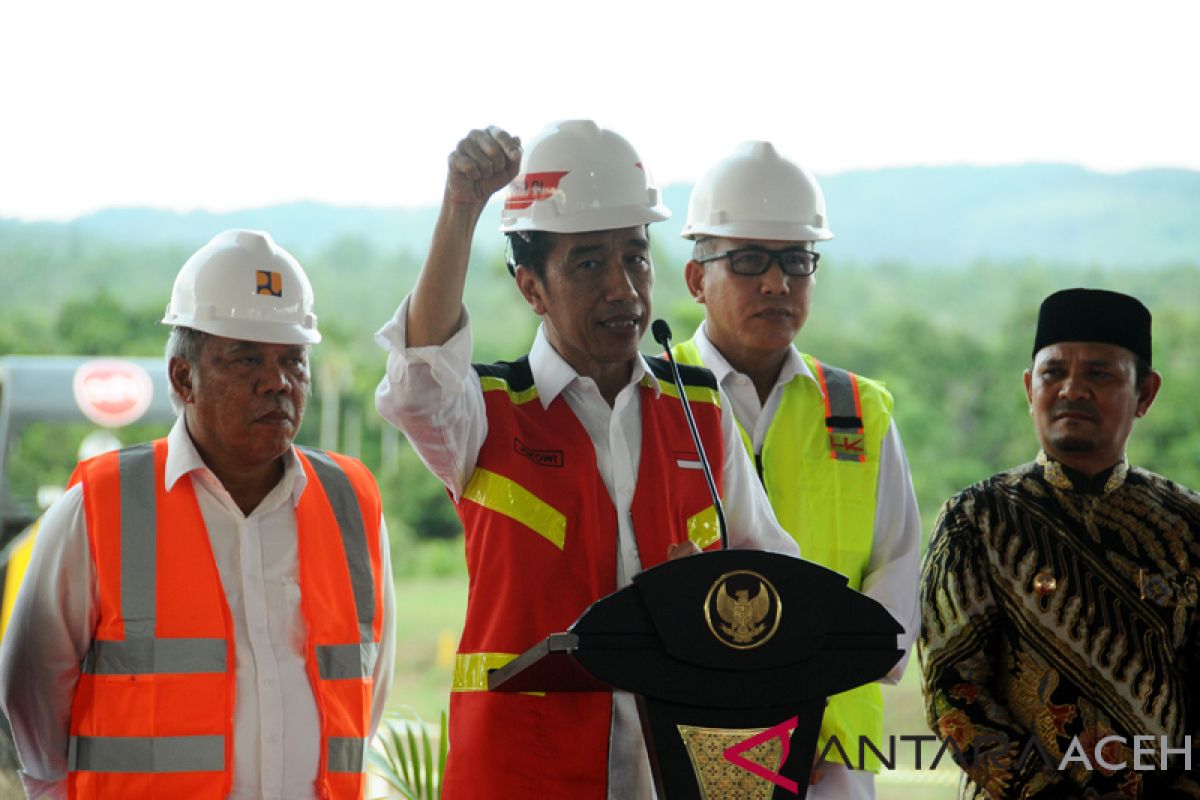 Presiden resmikan pembangunan tol Banda Aceh-Sigli