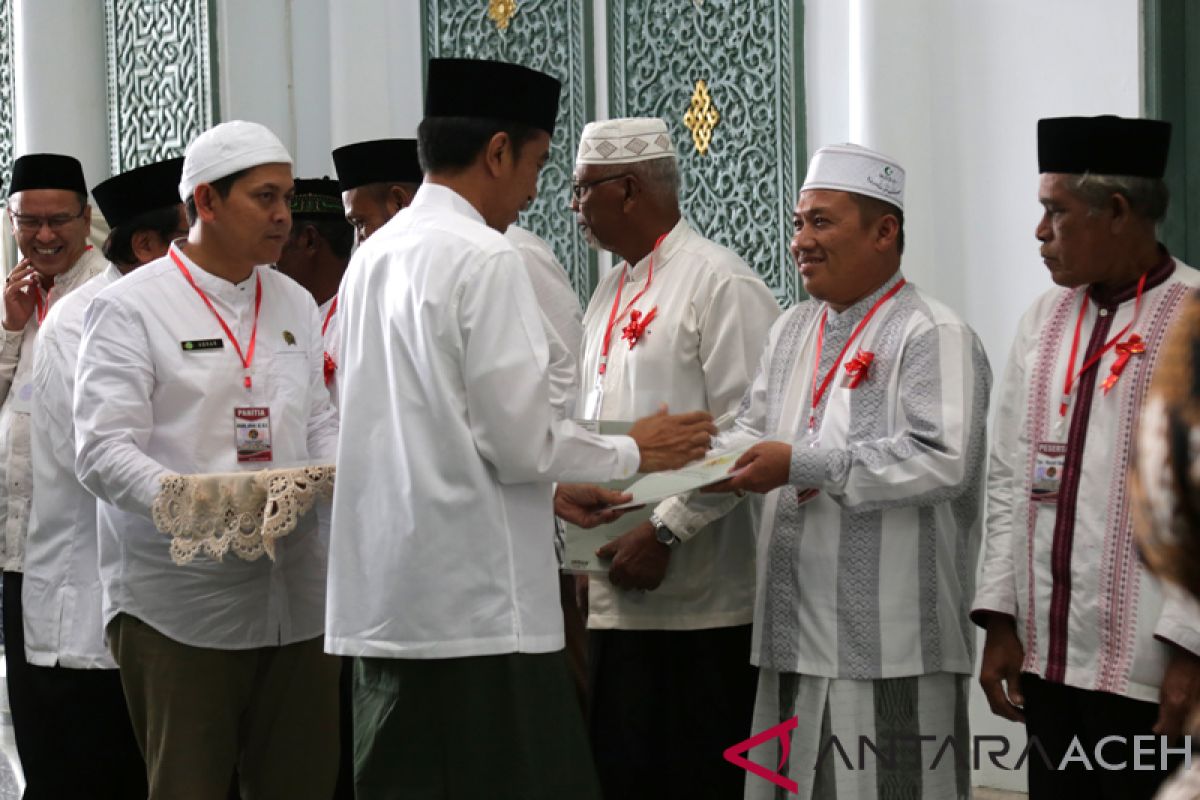 Presiden serahkan sertifikat tanah di Baiturrahman