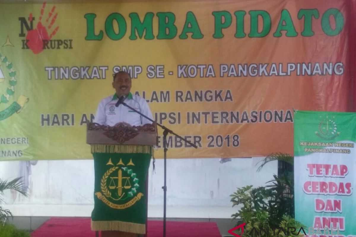 Kejari Pangkalpinang gelar lomba pidato tingkat SMP se-Kota Pangkalpinang