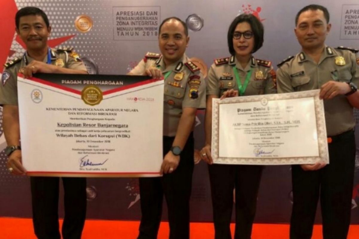 Polres Banjarnegara raih predikat Wilayah Bebas dari Korupsi