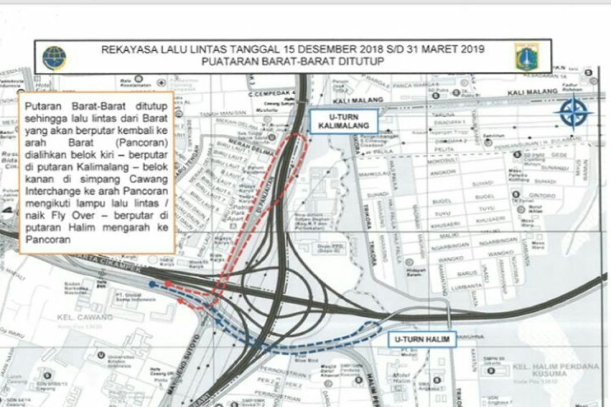 Lalin simpang Cawang direkayasa karena proyek LRT