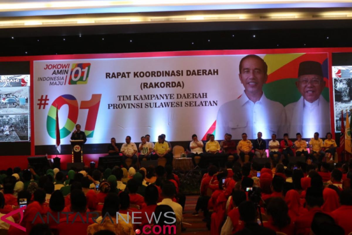Jokowi minta pendukung bergerak raih 75 persen suara Sulsel