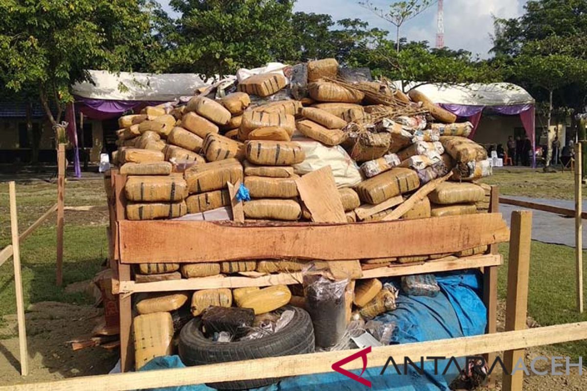 Polda Aceh musnahkan barang bukti narkoba