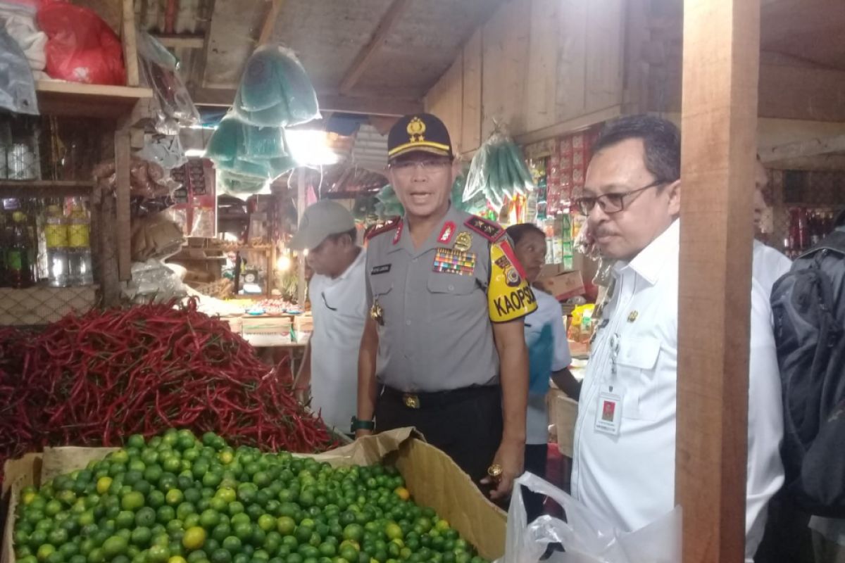 Kapolda Maluku sidak pasar tradisional Mardika