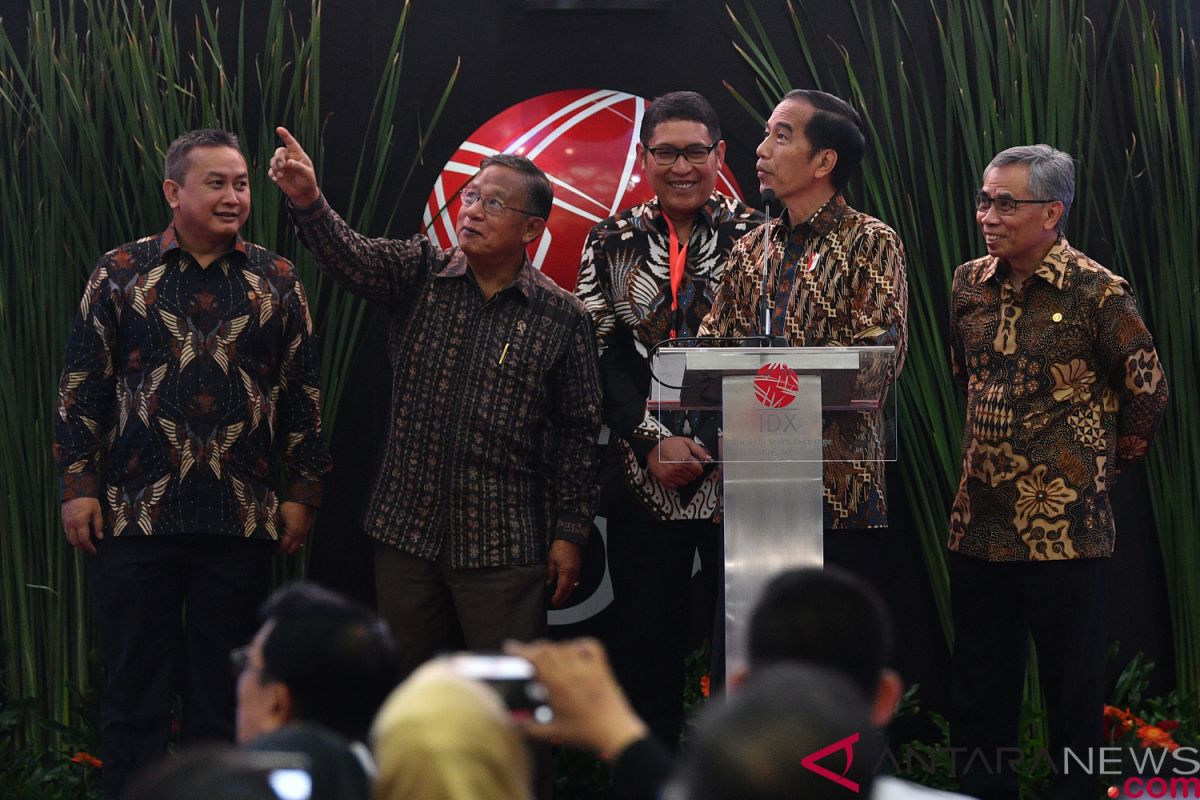 President Jokowi closes jci 2018 at Jakarta stock exchange