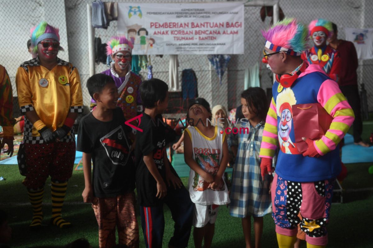 Anak penyintas bencana tsunami Lampung Selatan jalani terapi psikososial