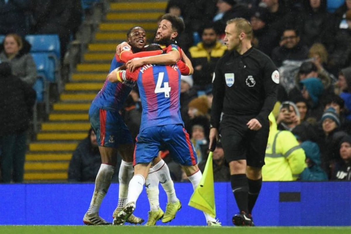 Manchester City tersungkur di kandang, dijegal Crystal Palace 2-3