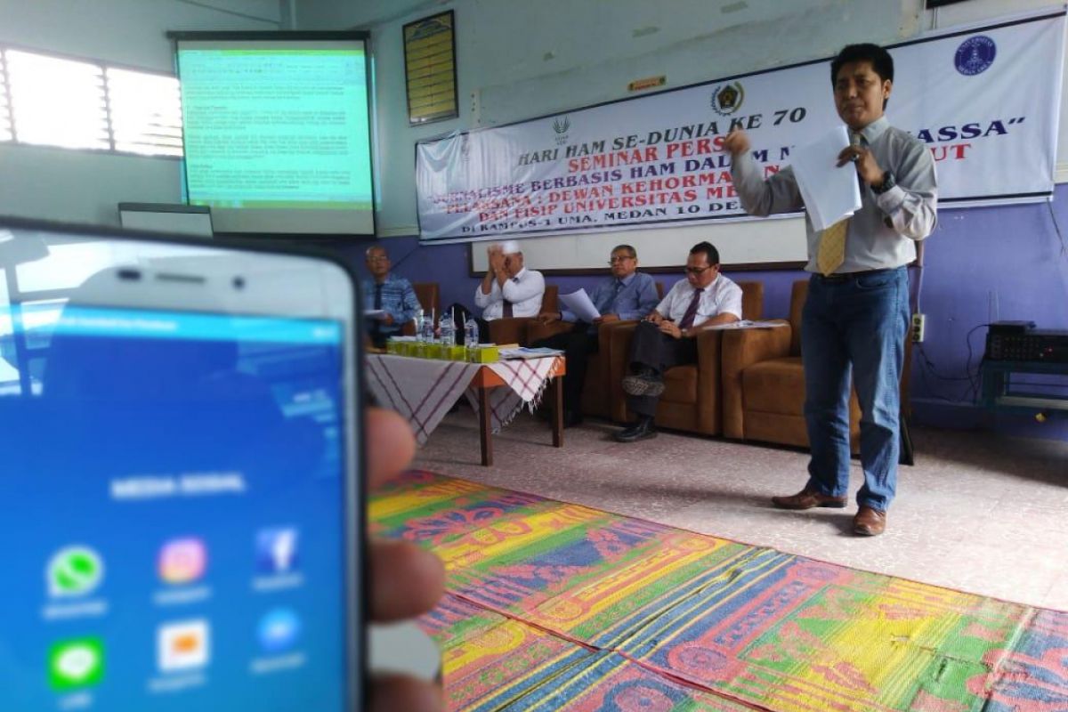 PWI-Pusham- UMA gelar seminar Jurnalisme Berbasis HAM