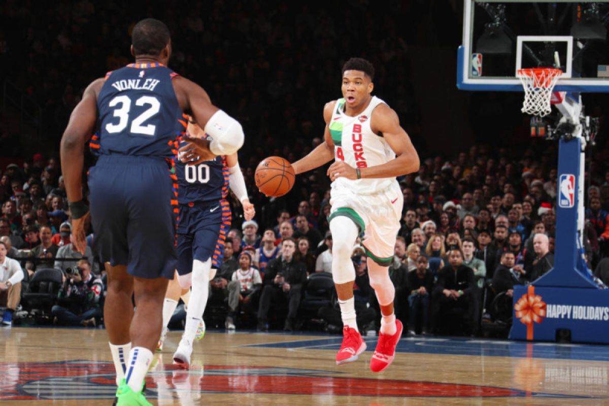 Antetokounmpo sumbang 30 poin saat Bucks tundukkan Knicks