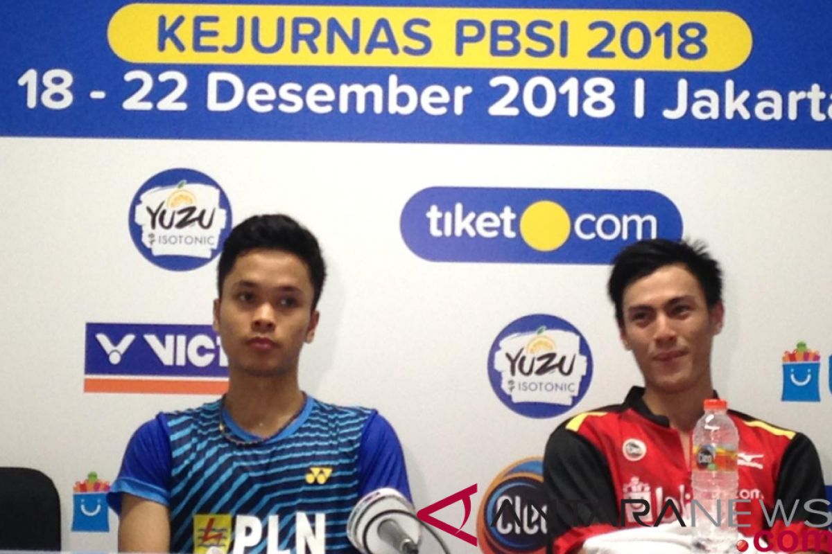 Ginting kalah dari Shesar di penyisihan Kejurnas 2018