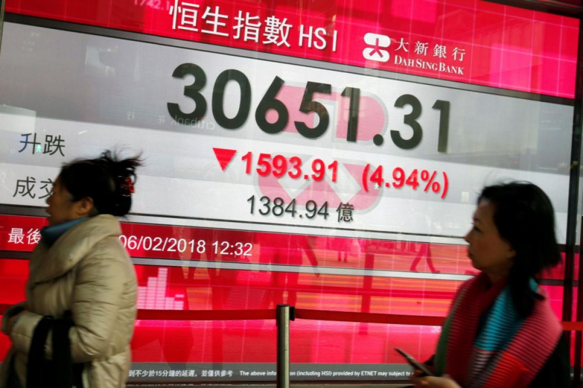 Bursa saham Hong Kong melemah, Indeks HSI ditutup turun 49,58 poin