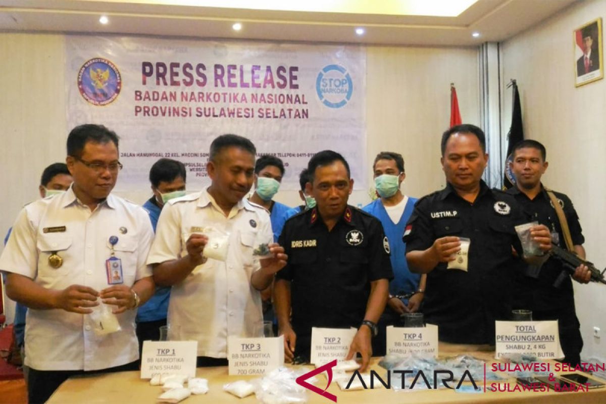 BNNP Sulsel amankan 11,6 kilogram sabu selama 2018