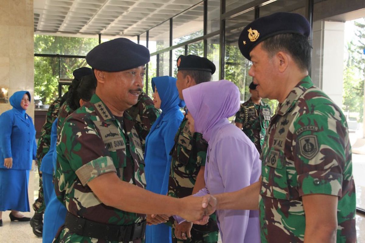 Kepala Staf TNI AL terima laporan kenaikan pangkat perwira tinggi