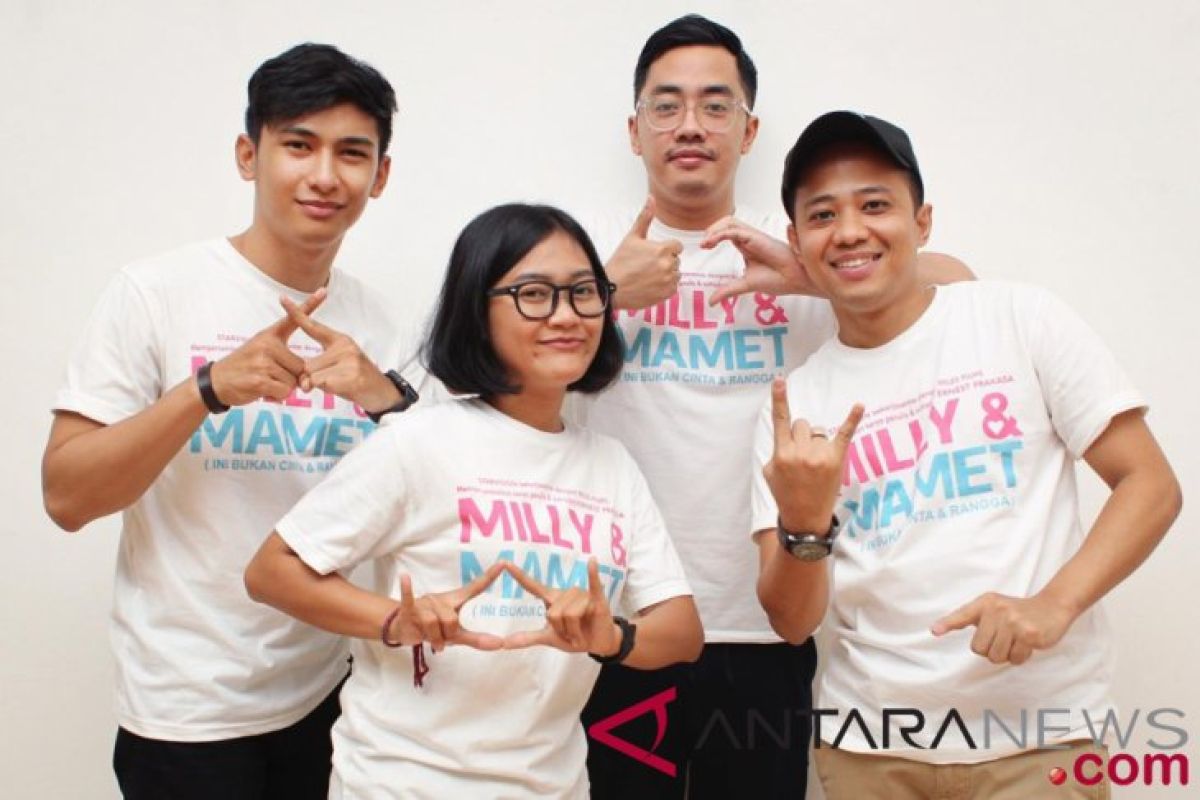 Aktris dan aktor film "Milly dan Mamet" belajar cara berkomedi