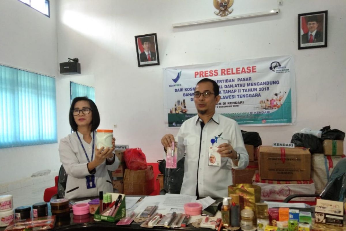 BPOM Kendari amankan 2.479 kosmetik ilegal