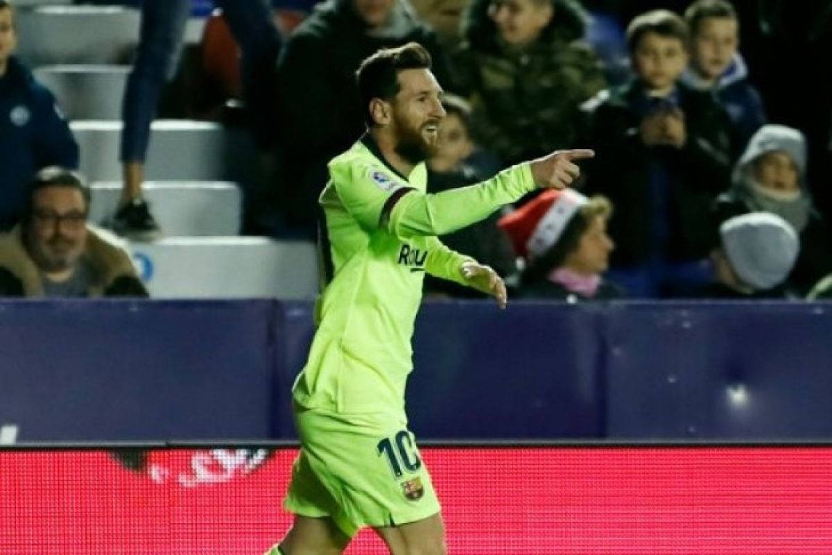 Messi pencetak gol terbanyak sementara Liga Spanyol