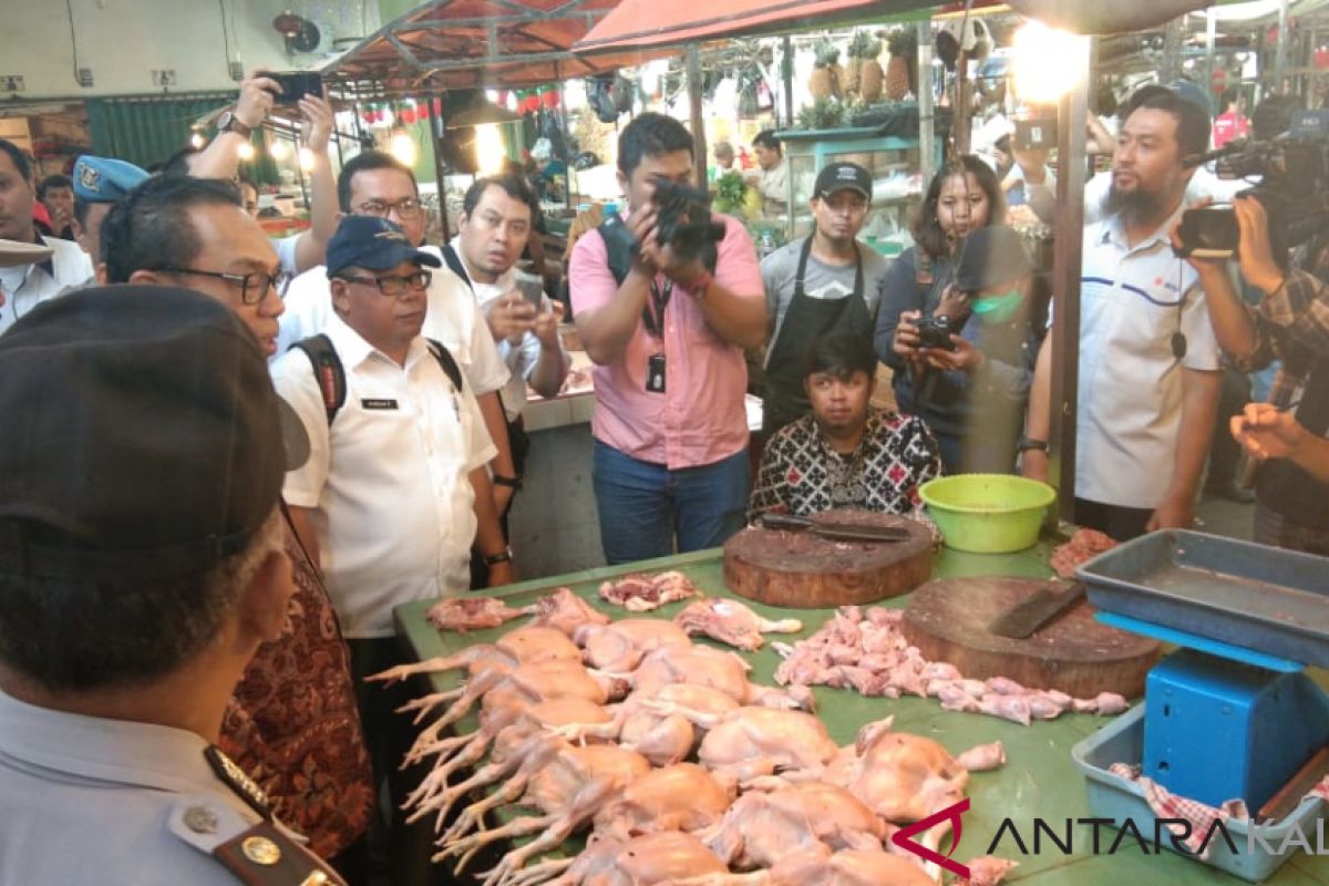 Harga ayam di Pontiank Rp30.600 per kilogram