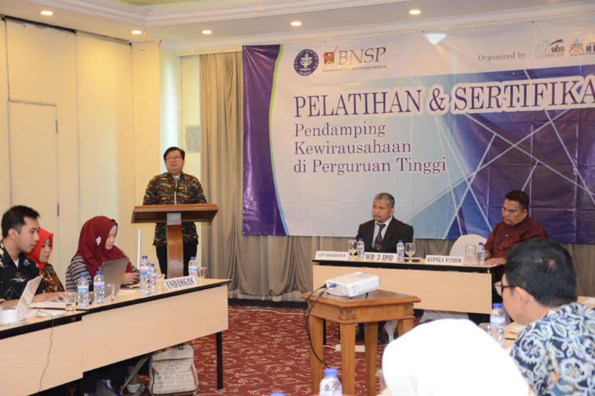 IPB gandeng Menbiska gelar Pelatihan Sertifikasi Pendamping Kewirausahaan