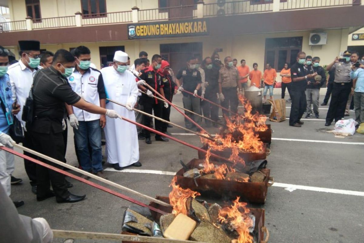 Polrestabes Medan musnahkan barang bukti narkoba