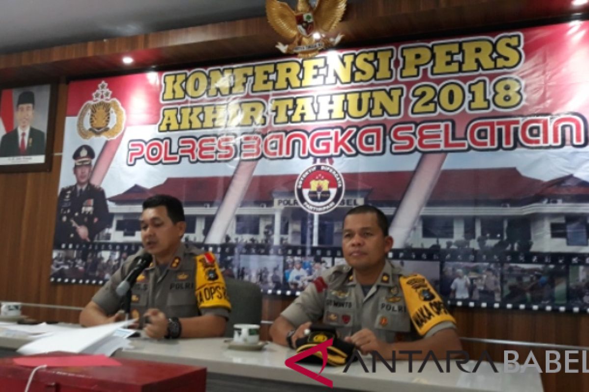 Polres Bangka Selatan ungkap 171 kasus selama 2018