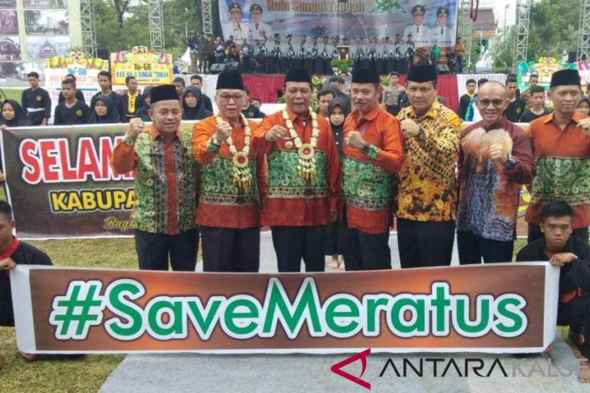 Para pendekar HST gelorakan Save Meratus pada hari jadi  kabupaten