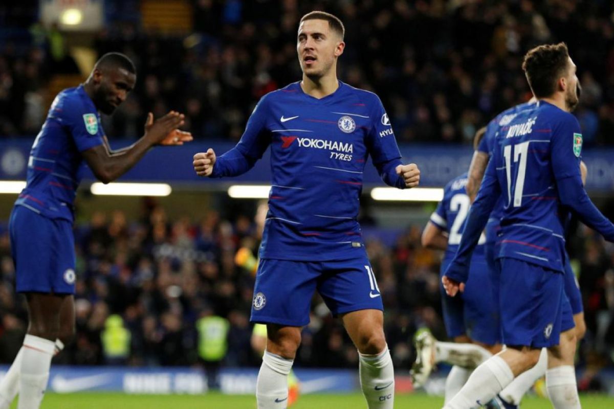 Hazard Cetak Dua Gol, Chelsea Atasi Watford 2-1