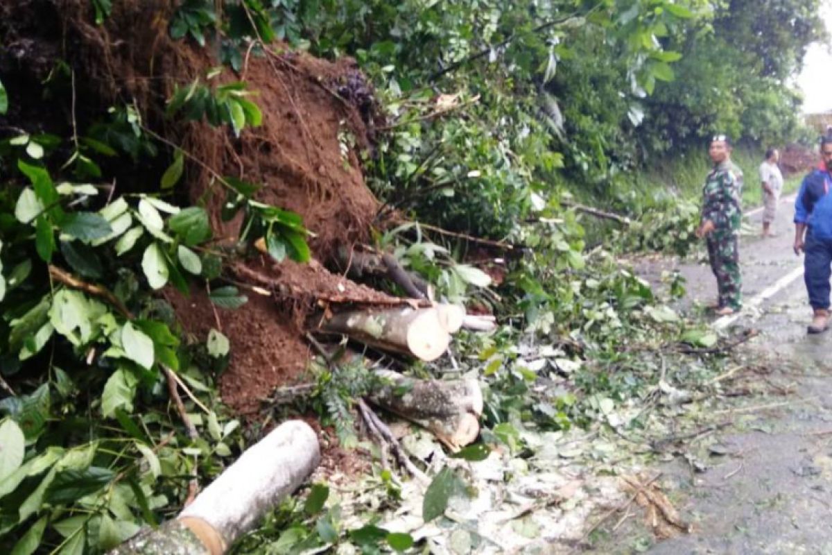 Jalan Bukittinggi-Pasaman kembali tertimbun longsor, arus lalu lintas terhenti