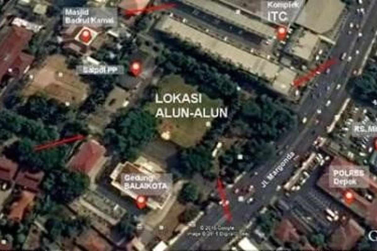 Pembangunan alun-alun Depok capai 98 persen