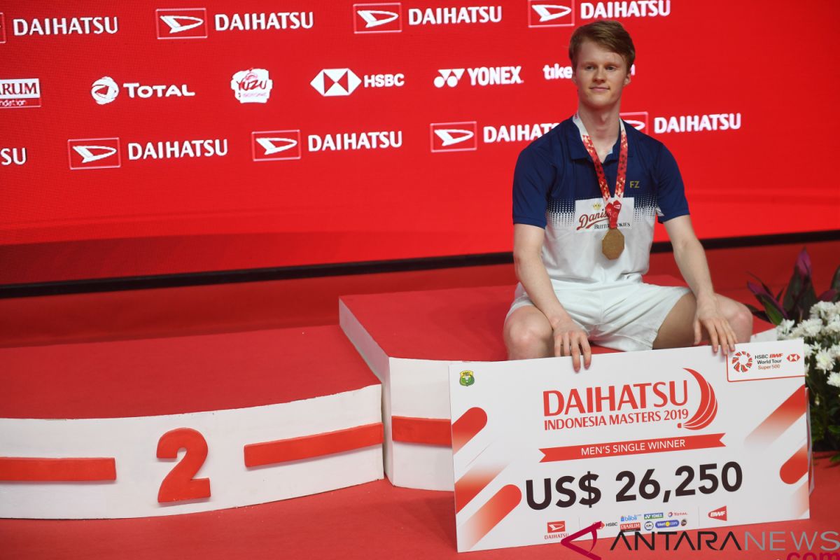 Tanpa pelatih, Antonsen juarai Indonesia Masters