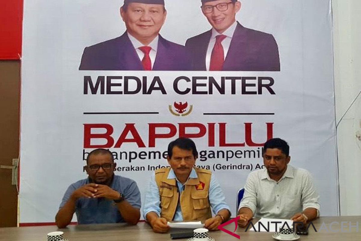 Bappilu Gerindra Aceh kritik keputusan KPU