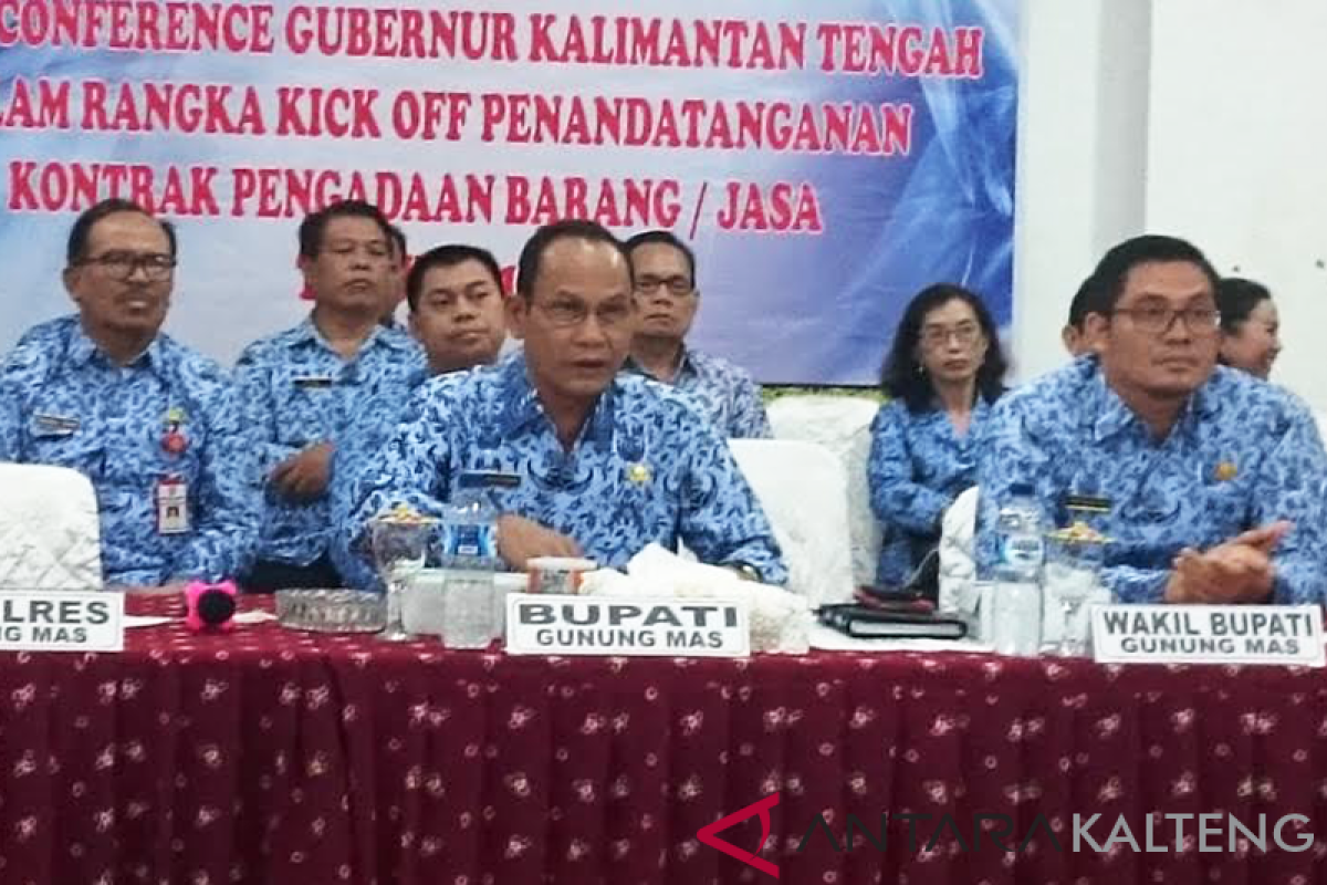 Penandatanganan Kontrak pengadaan barang dan jasa di Gumas digelar 31 Januari