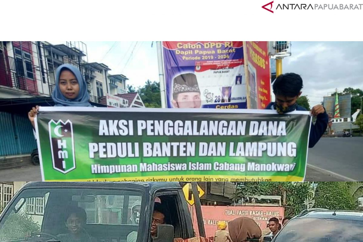 HMI Manokwari kumpulkan donasi untuk Banten-Lampung