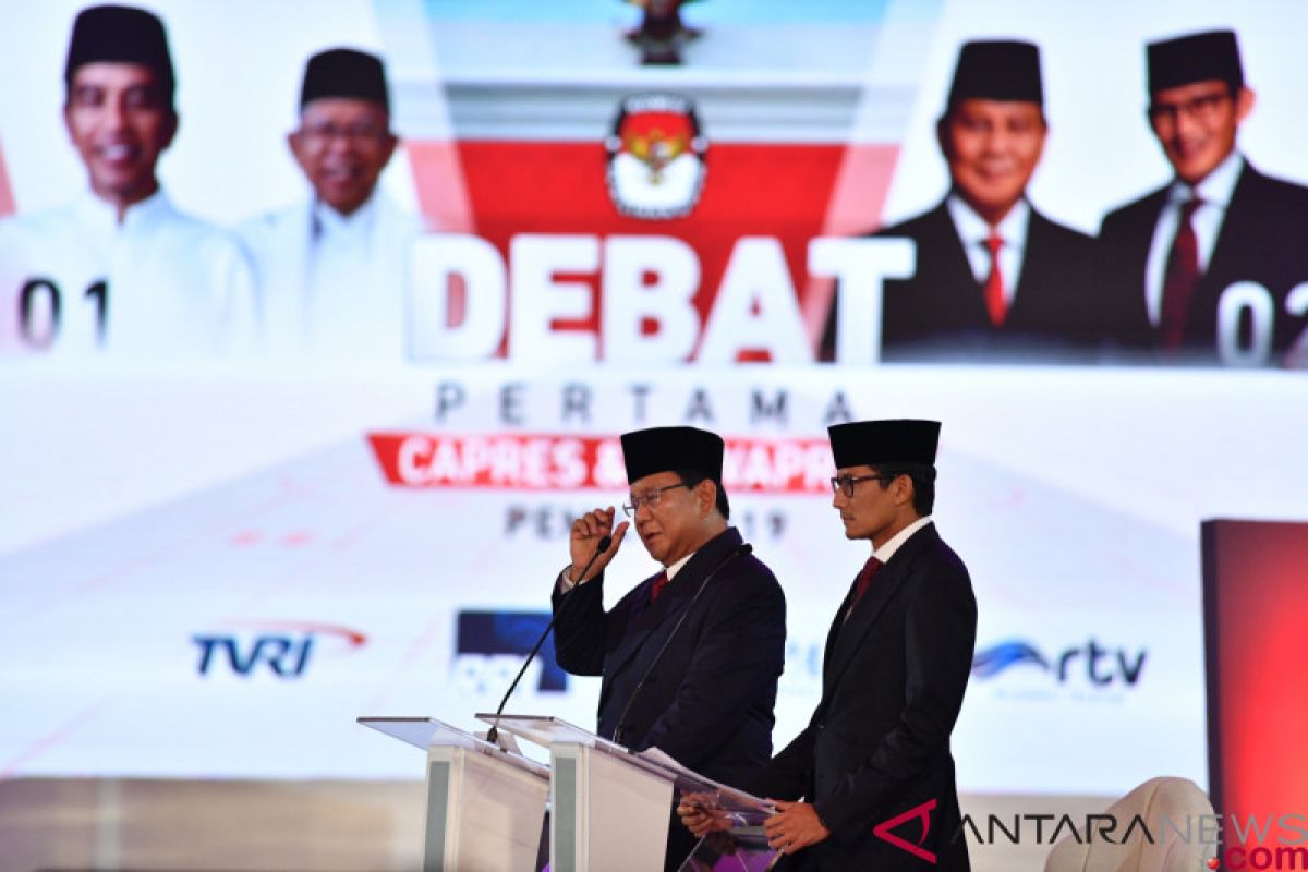 Pengakuan Prabowo selama jalani debat capres pertama