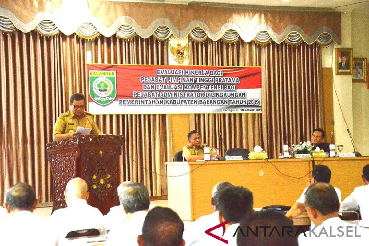 Kinerja para pejabat Kabupaten Balangan di Evaluasi