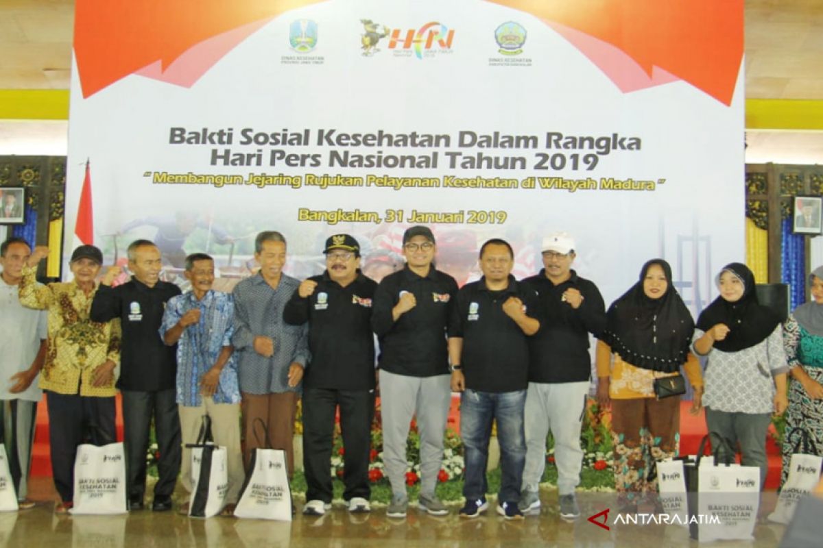 Ratusan Warga Bangkalan Mengikuti Pemeriksaan Kesehatan Gratis dalam Rangka HPN